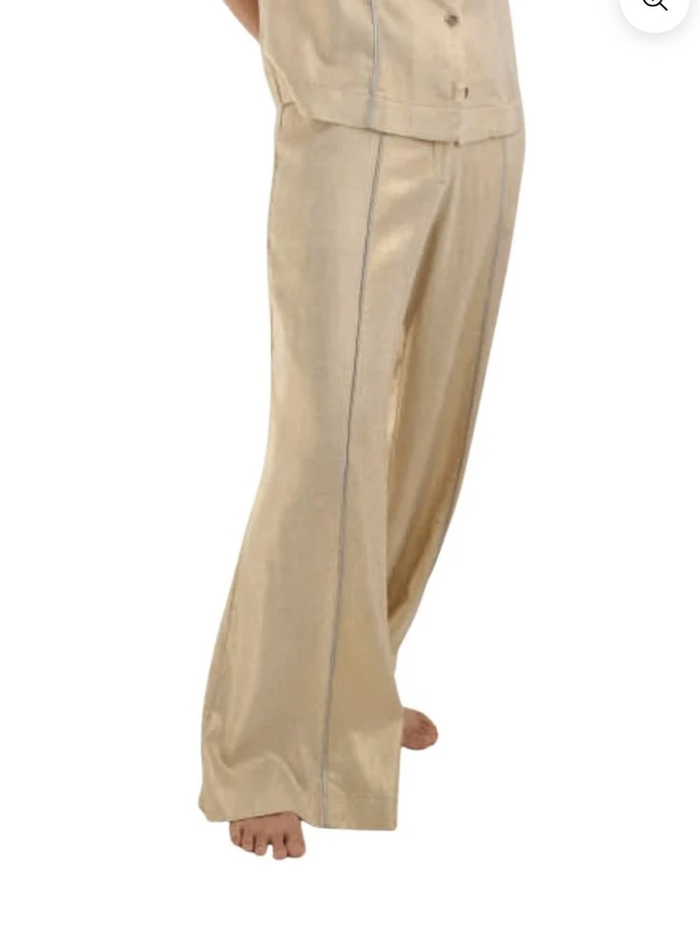 Wide Leg Beige Flare Pants — Women's Boot Cut & Flare